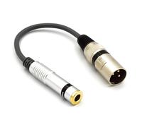 XLR Maschio a Jack 6.3mm Mono Femmina Adattatore Connettore per Microfono Cannon