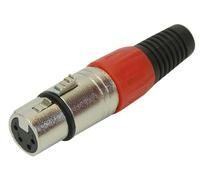XLR Presa, 4PIN, Rosso, Metallo Corpo, Cavo Montante, Genere 4 Per PRO SIGNAL