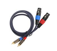 XLR to RCA Cable 2m 6.6ft Gold Plated 24K Professional HiFi Audio Connector