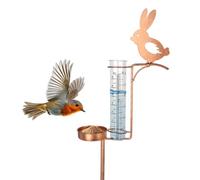 XLSBZ Pluviometro e mangiatoia per uccelli, 2 in 1, antigelo, per giardino, precipitazioni, per cortile, prato, esterno