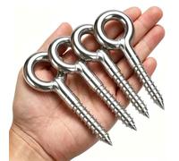 XLTBOMS Vite ad occhiello M12 x 120 mm, 4 pezzi | Viti ad occhiello zincate con tasselli, ancoraggio a vite per ponteggi, facciate, fissaggi pesanti