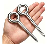 XLTBOMS Vite ad occhiello M12 x 160 mm, 2 pezzi | Viti ad occhiello zincate con tasselli, ancoraggio a vite per ponteggi, facciate, fissaggi pesanti