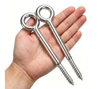 XLTBOMS Vite ad occhiello M12 x 230 mm, 2 pezzi | Viti ad occhiello zincate con tasselli, ancoraggio a vite per ponteggi, facciate, fissaggi pesanti