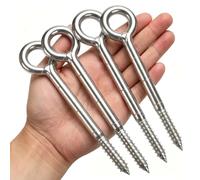XLTBOMS Vite ad occhiello M12 x 230 mm, 4 pezzi | Viti ad occhiello zincate con tasselli, ancoraggio a vite per ponteggi, facciate, fissaggi pesanti