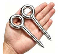 XLTBOMS Vite ad occhiello M12 x 90 mm, 2 pezzi | Viti ad occhiello zincate con tasselli, ancoraggio a vite per ponteggi, facciate, fissaggi pesanti