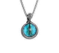 XLTEAM Casual Collana Pendente Retro Devil's Eye Ciondolo Collana Occhio di Drago Catena Collana Uomo Rider Punk Gotico Esorcismo Gioielli Festa Gioielli Regalo di Compleanno