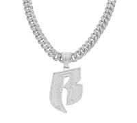 XLTEAM Ciondolo collana Accessori in stile punk da uomo europeo e americano gioielli personalità hip hop pieno di diamanti lettera B ciondolo con collana cubana regalo di compleanno