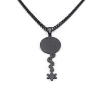 XLTEAM Collana Casual Ciondolo Hekate Ruota Serpente Chiave Strophalos di Ecate Collana per Donne Uomini Colore Nero Ciondolo Collane Gioielli N8471 Gioielli del Partito Regalo di Compleanno