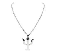 XLTEAM Collana Casual Ciondolo Semplice Lettera Greca PSI Simbolo Argento Colore Collana Ciondolo Jewery Psicologia Kettings Regalo collares N668S03 Gioielli del Partito Regalo Compleanno