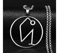 XLTEAM Collana Casual Ciondolo Sigillo dell'Arcangelo Michele Collana per Donna/Uomo Collana a Catena di Colore Argento Gioielli collier Femme N3729S03 Gioielli per Feste Regalo di Compleanno