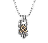 XLTEAM Collana Casual Ciondolo Vintage Unico Vichingo Othala Amuleto Collana Norrena Rune Pendente per Uomo Donna Moda Gioielli Regalo Gioielli del Partito Regalo di Compleanno