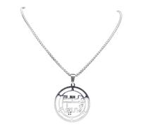 XLTEAM Collana Casuale Ciondolo Demone STOLAS Sigillo Satana Ciondolo Collana Sigillo Donne Colore Argento Vuoto Baphomet Collane Gioielli Regalo N7091S Gioielli del Partito Regalo di Compleanno