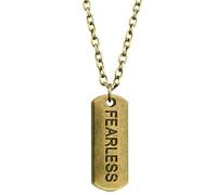 XLTEAM Collana Casuale Ciondolo Fearless Tag Ciondolo Collana per Le Donne Gioielli Prodotti Regalo Gioielli per Feste Regalo di Compleanno
