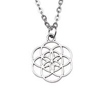XLTEAM Collana Casuale Ciondolo Fiore della Vita Ciondolo Collana per Le Donne Antico Colore Argento Piccolo Gioielli del Partito Regalo di Compleanno