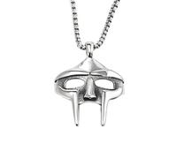 XLTEAM Collana Casuale Ciondolo Vintage Creativo MF Doom Maschera Ciondolo per Gli Uomini Hip Hop Teschio Maschera Collana Festa Gioielli Regalo Gioielli del Partito Regalo di Compleanno