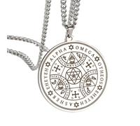 XLTEAM Collana Ciondolo Enochian Sigillo Collana Magia Talismano Arcangeli Ciondolo Vintage Protezione Amuleto Gioielli Compleanno Gioielli Regali