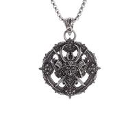 XLTEAM Collana Ciondolo Giapponese Nero Samurai Ciondolo Gotico Pirata Armatura Katana Collana Alla Moda Punk Gioielli Per Gli Uomini Personalità Del Partito Gioielli Regali, size