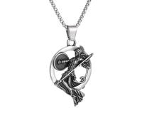 XLTEAM Collana Ciondolo Vintage Athena Dea Greca della Guerra Ciondolo Mitologia Romana Femminile Guerriero Collana Punk per Gli Uomini Gioielli del Partito Regalo Compleanno Regalo Compleanno
