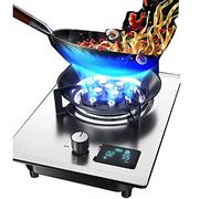 XLTFUC Fornello a Gas 1 Fuoco, 8,0 kW, Fiamma Grande a 13 cavità, Supporto for pentola in ghisa in Vetro temperato, fornello Indipendente da Campeggio all'aperto (Size : LPG)
