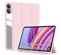 XLTTONG Custodia per Xiaomi Redmi Pad Pro 12.1 Pollici 2024/Xiaomi Poco Pad, Cover con Portapenna per Redmi Pad Pro 12.1 Case Auto Sonno/Veglia (Rosa)