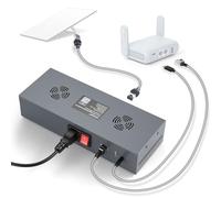 XLTTYWL Starlink V3 Iniettore Poe, 200 W GigE Protezione Passiva ed ESD Gen 3 Starlinks 12 V con USB e Type-C Power Output e DC Step UP Converter Ingresso CA 110-260V a DC 48V/3A per Starlink Gen 3