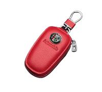 XLUMIO Custodia per Chiavi Auto per Alfa Romeo Sportiva Giulia Stelvio Mito Giulietta Tonale, Borsa Portachiavi in Pelle di Alta qualità, Ricambi Auto,Red