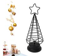 xLuz De Navidad - Lámpara De Mesita De Noche De Árbol De Navidad Con Estrella, Decorativos De Luz Navideña Led LuzDe Escritorio De Metal Pequeña Para Ventana De Vacaciones Sala De Estar Dormit