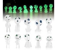 xlwen 10 Pezzi Principessa Mononoke, Figurine di Elfi Degli Alberi, Elfi Degli Alberi Luminosi Realizzato in Resina,per La Decorazione di Terrazze, Cortili e Giardini(Altezza: 3~3.8 cm)