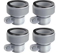 xlwen 4 pezzi adattatori per tubi da piscina, adattatore per piscina B, adattatore per tubi pompa filtro, raccordo per tubi, adattatore per raccordi per tubi con filettatura per piscine da avvitare, a