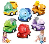 xlwen 6 Pezzi Macchina Tira Indietro, giocattolo per bambini a partire, Dinosauro Pull Back Cars Adatto come giocattolo educativo per bambini di 1, 2, 3 e 4 anni.