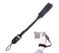 xlwen Cinghia da Polso, Cinturino Fotocamera con kit Cinghia per Fotocamera Connettori, Cinghia per Fotocamera da 30 cm in Vera Pelle per Canon Nikon Sony Fujifilm Olympus DSLR (Nero)