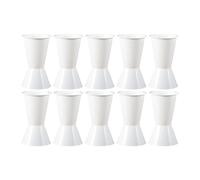 XLWLLNJ 10 Pezzi Secchi per Fiori Secchi per Vasi Fiori Rustici con Base Composizione Floreale per Giardino Interno Esterno, Bianco