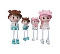 XLWLLNJ 4 Statuette di Bambole con Piedini Appesi, Personaggi Dei Cartoni Animati per Camera Da Letto E Eventi Nuziali, Style B