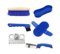 XLWLLNJ 6 Pezzi Kit di Toeletta per Cavalli con Borsa di Conservazione Ergonomico per Dopo la Cavalcata, Competizioni Equestri