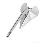 XLWLLNJ Ancora Marina in Acciaio Inox 316 con Forma Triangolare per Barche Yacht Vela E Ormeggio Resistente Alla Corrosione E Adatta per Navigazione Relax in Ormeggio Quotidiano, 3 Kg
