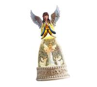 XLWLLNJ Carillon a Forma di Angelo, Natalizia, Ornamento Da Collezione, Centrotavola, Realizzato in PP di con Funzione di Lampada N, Style D