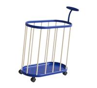 XLWLLNJ Cesto per La Biancheria, Cesto per Vestiti Sporchi con Supporto per Cesto Porta-attrezzi, Organizer per Attrezzi Da Palestra per Rullo per Esercizi, Blu