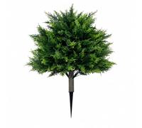 XLWLLNJ Conifera Finta con Fogliame Folto Leggero Pianta Artificiale con Picchetto da Terreno Decorativo Pianta Sempreverde Artificiale per Patio, Ingressi, 60CM