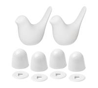 XLWLLNJ Copribulloni per WC in Ceramica a Forma di Uccello, 2 Pezzi, Decorativi, Universali, Creativi, Facili Da Installare, Unici, Bianco