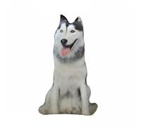 XLWLLNJ Cuscino Decorativo Cuscino Animale Morbido Cane Fedele Aspetto Naturale Imbottitura Morbida Adatto a Regalo Camera Letto Arredo, Husky, 70 Cm