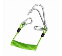 XLWLLNJ Diving Hook Rope Corda con Doppio Moschettone Estensibile Molla con Manicotti Protettivi in Acciaio Inossidabile 316 per Collegamento Sicuro Adatta a, Verde Fluorescente, 1.8 Metri