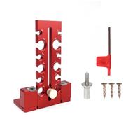XLWLLNJ Drill Rounding Aid Strumento per Cilindri Legno Creatore di Tondelli Sagomatore Multidiametro Rifilatore per Tasselli Lega di Alluminio Robusta, Rosso