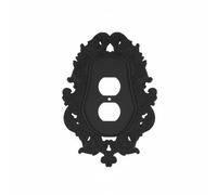 XLWLLNJ Placca Interruttore Parete Barocco Copripresa Copri Interruttore Cornice Decorativa Cornice Ornamentale con Profilo 3D per Ambienti Vintage E Pulizia, V969-B