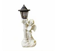 XLWLLNJ Putto Decorativo con Lampada Resina Resistente Intemperie, Stile Europeo, Decorazione, per Cortile, Matrimoni, Angolo Destro