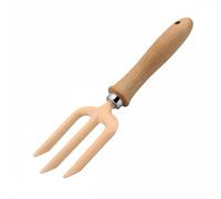 XLWLLNJ Rastrello da Giardinaggio per Bambini Strumento Manuale Accessorio Set Attrezzo Utensile con Impugnatura Liscia in Faggio E Metallo Solido per Uso, Forchetta A Tre Punte
