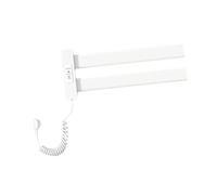 XLWLLNJ Scaldasalviette Elettrico con Stendibiancheria in Alluminio Impermeabile, Controllo Intelligente Della Temperatura, Adatto Al Bagno, Bianco