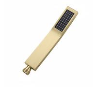 XLWLLNJ Soffione Doccia in Ottone Massiccio Doccetta Manuale Quadrata Testa Doccia Alta Pressione Ugelli in Silicone Facile Pulizia Connessione G1/2 Adatta, Brushed Gold