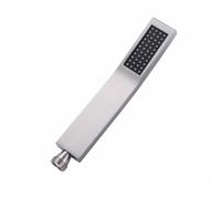 XLWLLNJ Soffione Doccia in Ottone Massiccio Doccetta Manuale Quadrata Testa Doccia Alta Pressione Ugelli in Silicone Facile Pulizia Connessione G1/2 Adatta, Brushed