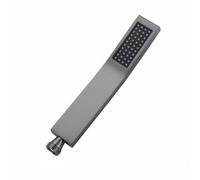 XLWLLNJ Soffione Doccia in Ottone Massiccio Doccetta Manuale Quadrata Testa Doccia Alta Pressione Ugelli in Silicone Facile Pulizia Connessione G1/2 Adatta, Gunmetal Gray