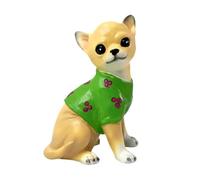 XLWLLNJ Statua Da Giardino a Forma di Cucciolo di Cane, Scultura in Resina con Design Realistico per Un'atmosfera Carina Da Posizionare in Soggiorno, Statua di Chihuahua